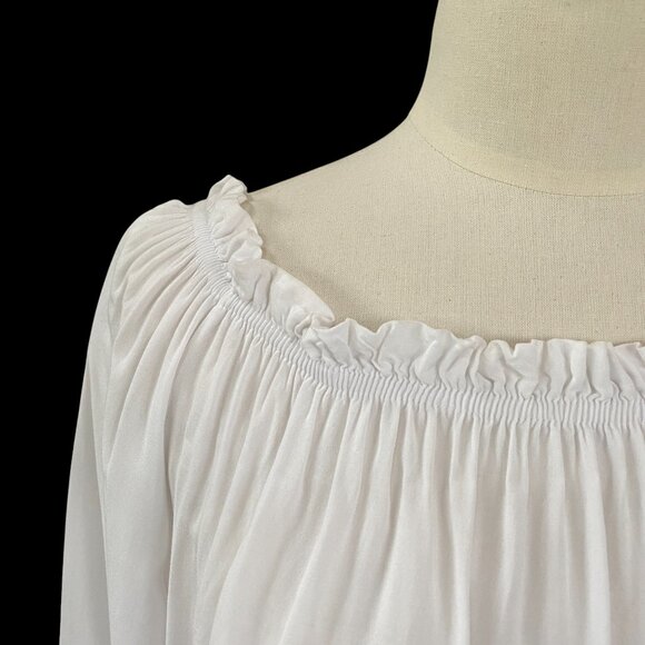 Brandy Melville Euro Summer Off/On Shoulder Crop Shirt Boho Coquette Y2K-OS - Picture 2 of 11